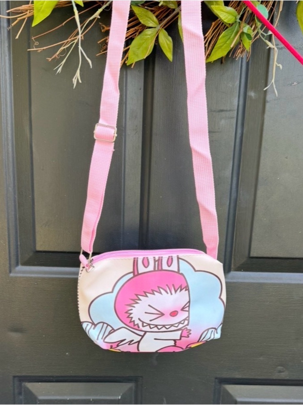 Pink LABUBU Character Crossbody Bag for Women/Girls